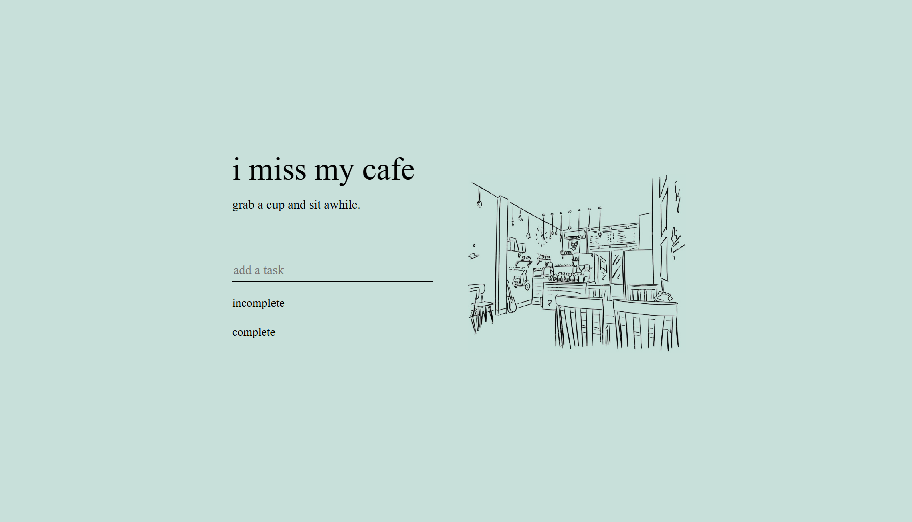 i miss my cafe project